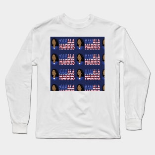 Kamala Harris Blue Long Sleeve T-Shirt